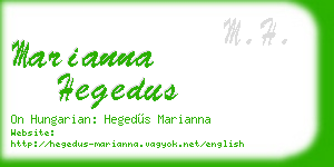 marianna hegedus business card
